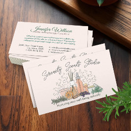 AromaTherapi Practice Line Art Illustration Visitkort