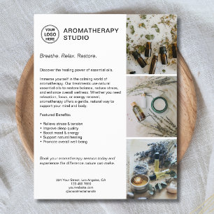 AromaTherapi Spa Anpassningsbar Logotyp Promotive Reklamblad