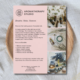AromaTherapi Spa Anpassningsbar Logotyp Promotive Reklamblad