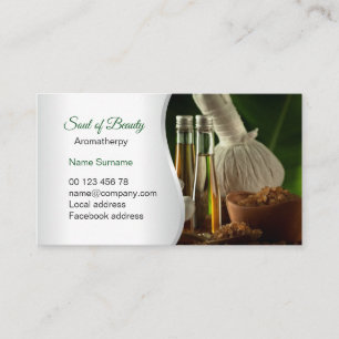 Aromatherapy massage visitkort
