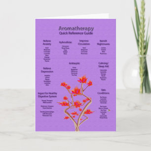 Aromatherapyen kartlägger lavendelhälsningkortet kort