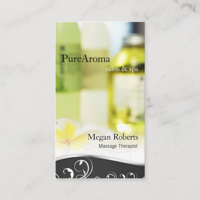 AromatherapySpan flår elegant för Tidsbeställning Kort (Framsida)