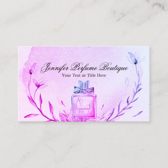 Aromatherhy Parfym Lila Beauty Makeup Visitkort (Framsida)