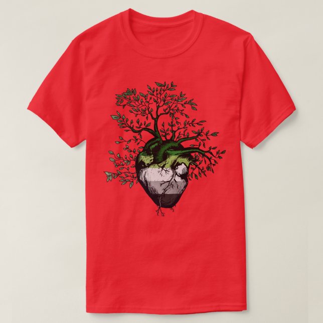 Aromc Heart Livets träd T Shirt (Design framsida)