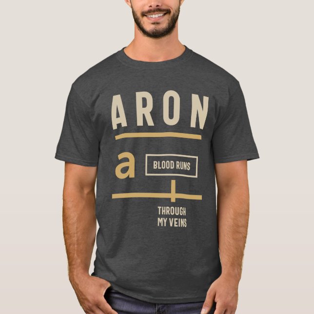 Aron Personlig Namn T Shirt (Framsida)