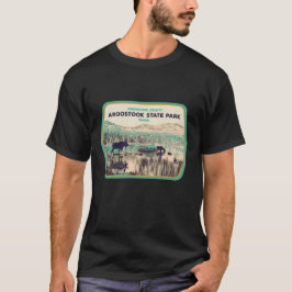 Aroostook State Park illustration Maine USA T-Shir T Shirt