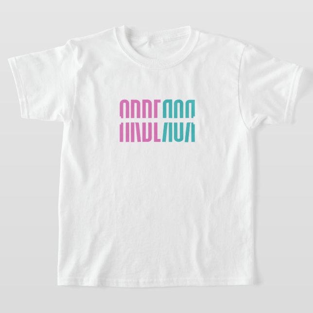 Aror Girls’ Basic T-Shirt - Fet grafisk design (Laydown)