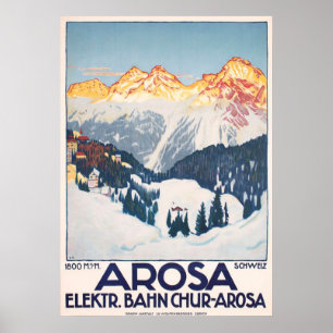 Arosa berg Schweitz reser vintage affisch