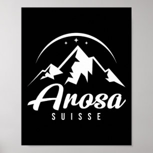 Arosa Schweiz Ski Resort Skiing Snowboarding Poster