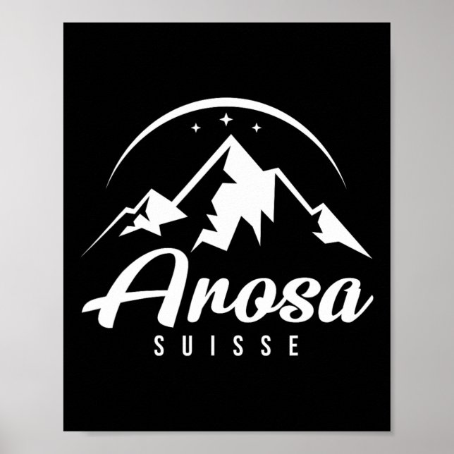 Arosa Schweiz Ski Resort Skiing Snowboarding Poster (Framsidan)