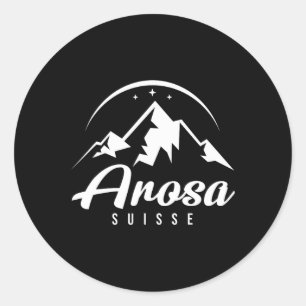 Arosa Schweiz Ski Resort Skiing Snowboarding Runt Klistermärke