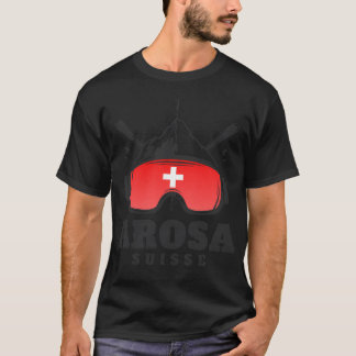Arosa Schweiz Ski Resort Skiing Souvenir T Shirt