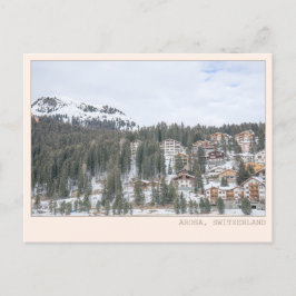 Arosa Schweiz Skidort Stuga Konst Vykort