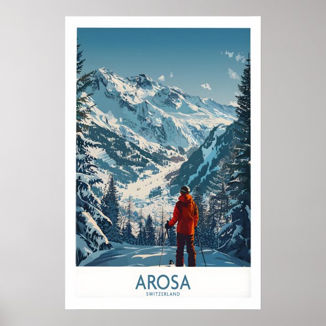 Arosa Väggkonsttryck Schweiz 1 Poster (Framsidan)