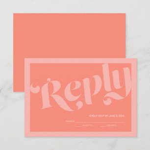 Arosétypografi Coral Salmon Bröllop OSA