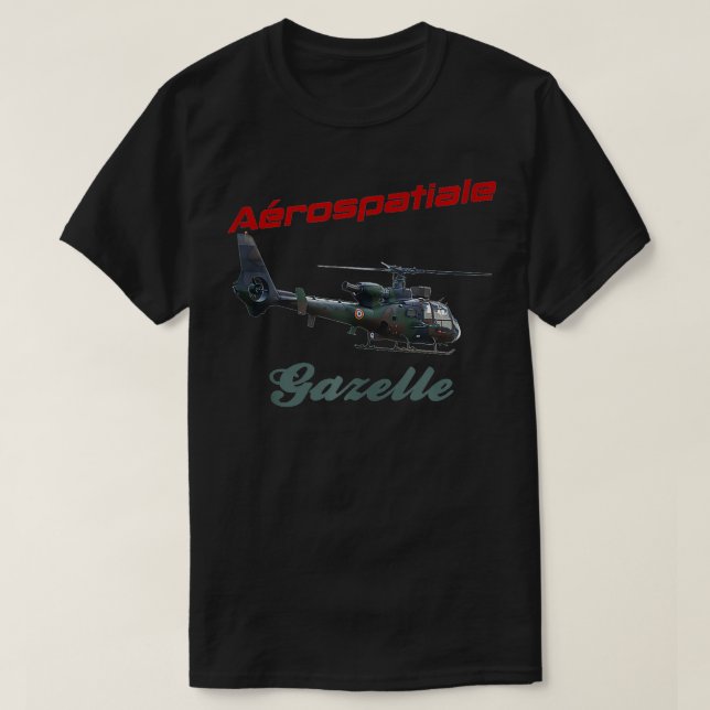 Arospatiale gazelle-helikopter sa 341 gazelle sa34 t shirt (Design framsida)