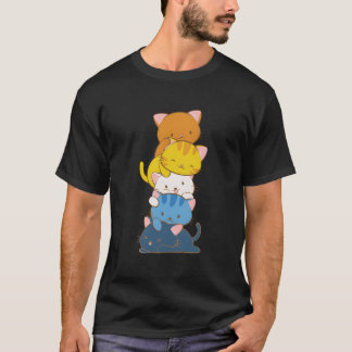 Arotisk Aual Pride Lgbtq Kawaii Katter Aroace T Shirt