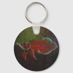 Arowana knäppas Keychain Nyckelring