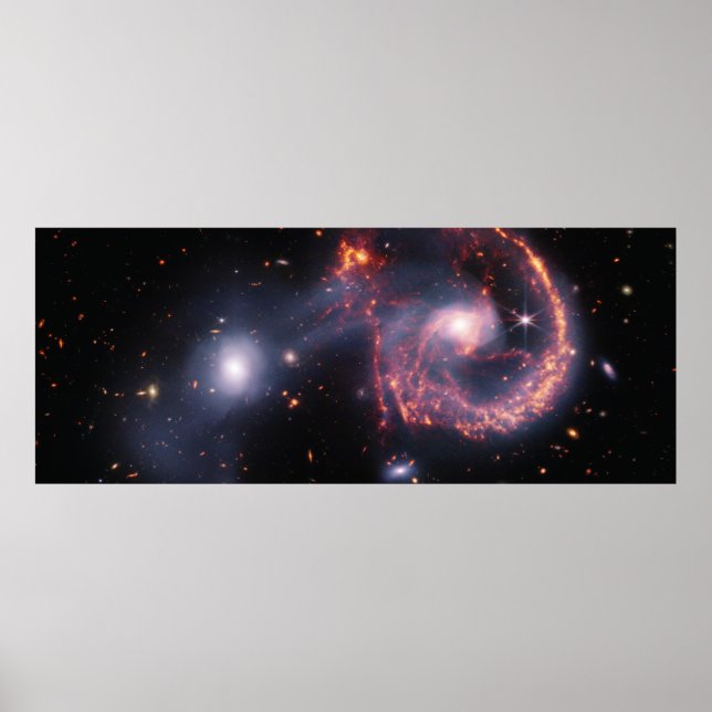 Arp 107 (NIRCam och MIRI Image) Poster (Framsidan)