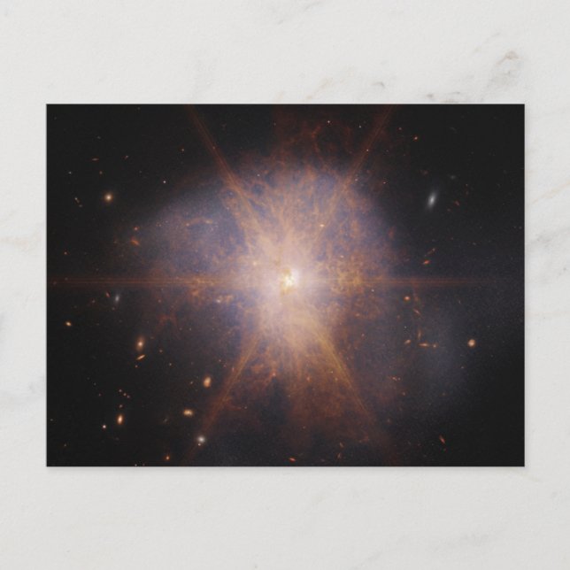 Arp 220 Ljus uppåt Natten Himlar Vykort (Framsida)