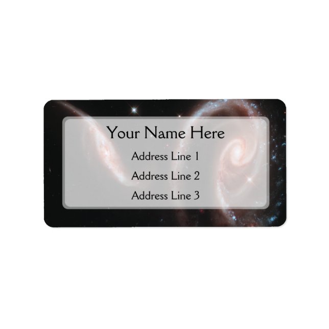 Arp 273 Galaxy Pair (mobiltelescope) Adressetikett (Framsidan)