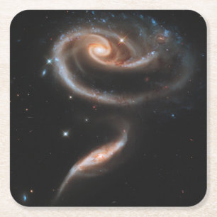 Arp 273 interagerande galaxer i Andromeda. Underlägg Papper Kvadrat