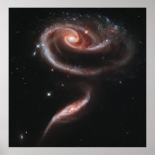 Arp 273 Interagerande galaxer (mobiltelescope) Poster