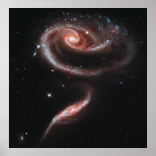 Arp 273 Interagerande galaxer (mobiltelescope) Poster (Framsidan)