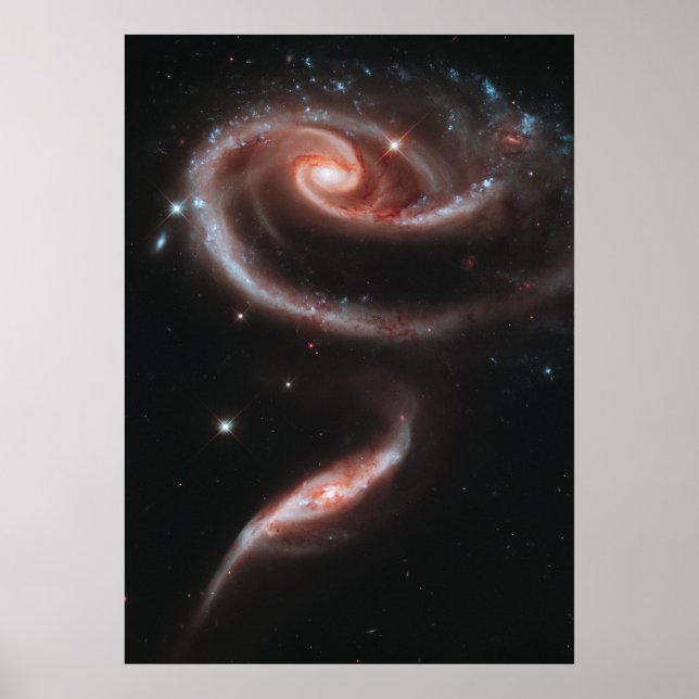Arp 273 Interagerande galaxer (mobiltelescope) Poster (Framsidan)