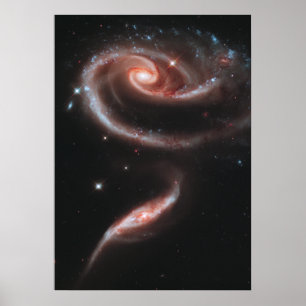 Arp 273 Interagerande galaxer (mobiltelescope) Poster