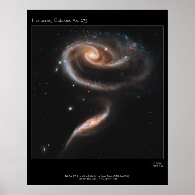 ARP-273 Interagerande galaxer Poster (Framsidan)