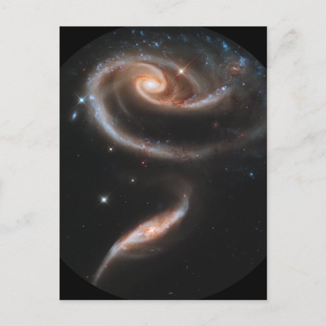 ARP-273 Interagerande galaxer Vykort (Framsida)