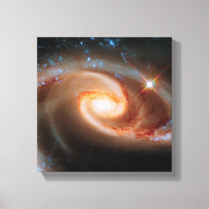 Arp 273 Rosgalaxer Hubblebild från yttre rymden Canvastryck
