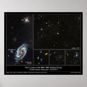 Arp kretsar i M81 - gruppaffisch för galax M82 Poster
