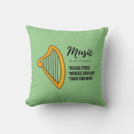 arpa, musik, älskare matkasse kudde