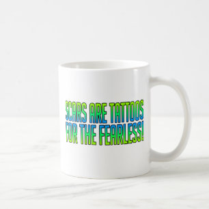 Ärr är tatueringar för det oförskräckt kaffemugg
