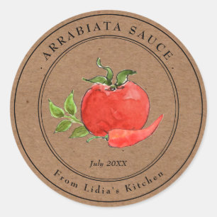 Arrabiata Pasta sauce Kraft papper Burk etikett