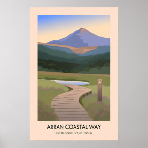 Arran Coastal Way Scotlands Great Trails Affisch