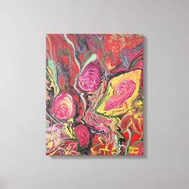Arrangemang abstrakt blomma canvastryck