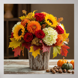 Arrangemang bild för Fall Blommigt Poster