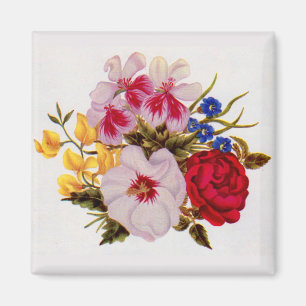 arrangemang blombukettblomma från 1800-talet magnet