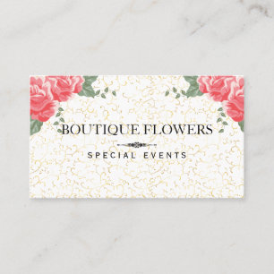 Arrangemang blommigt   Ornate Mönster Visitkort