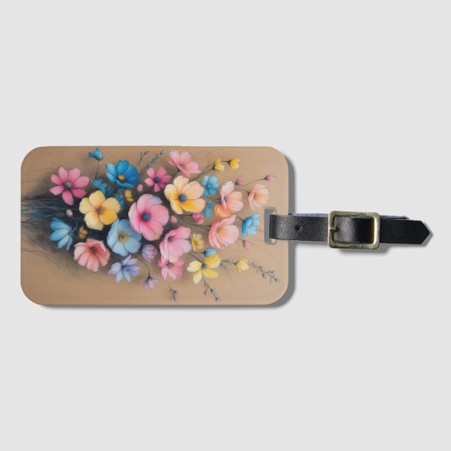 Arrangemang färgad Blommigt Bagagebricka (Framsida horisontal)