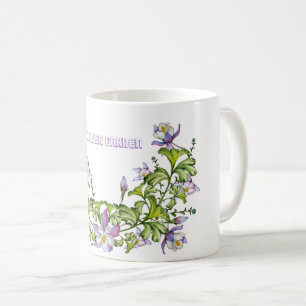 Arrangemang, fint känslig kolumbine-blomma kaffemugg
