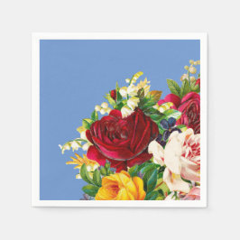 Arrangemang för Röda Rosan och Gul ros Pappersservett