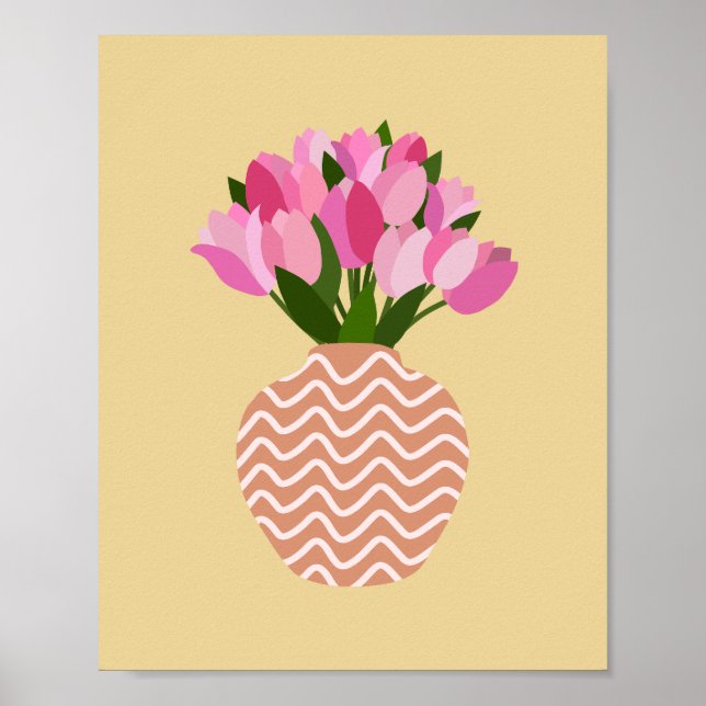 Arrangemang Gult och Blommigt av Rosa Poster (Framsidan)