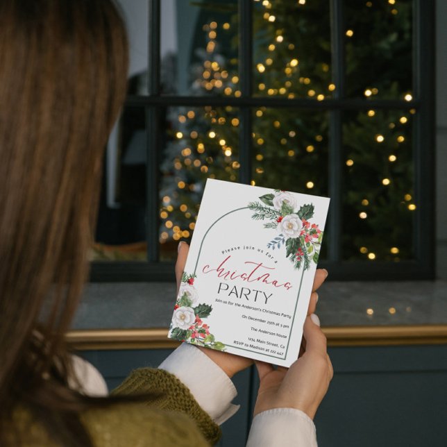 Arrangemang jul för vattenfärg inbjudningar (Skapare uppladdad)