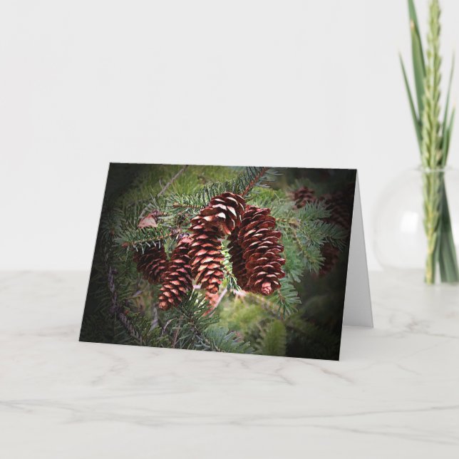 Arrangemang jul Pinecone Helgkort (Framsida)