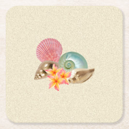 Arrangemang kustnära underlägg papper kvadrat