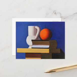 Arrangemang med vit jug, Orange, Bok Vykort